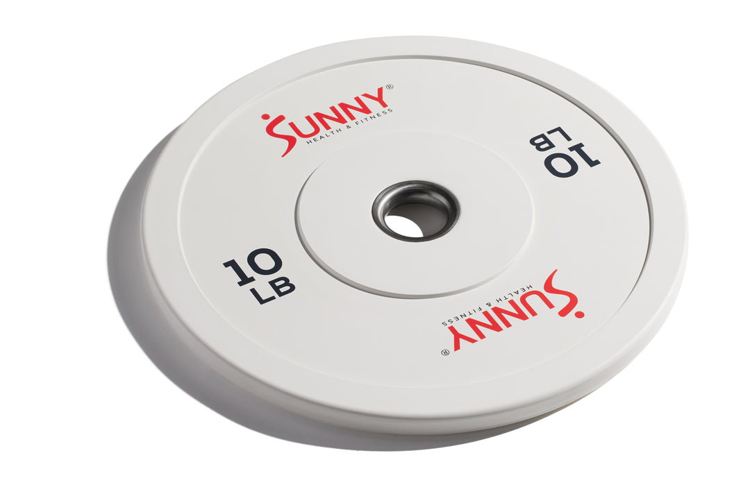 Par de Discos de peso olímpicos de goma 10 libras Sunny Health & Fitness