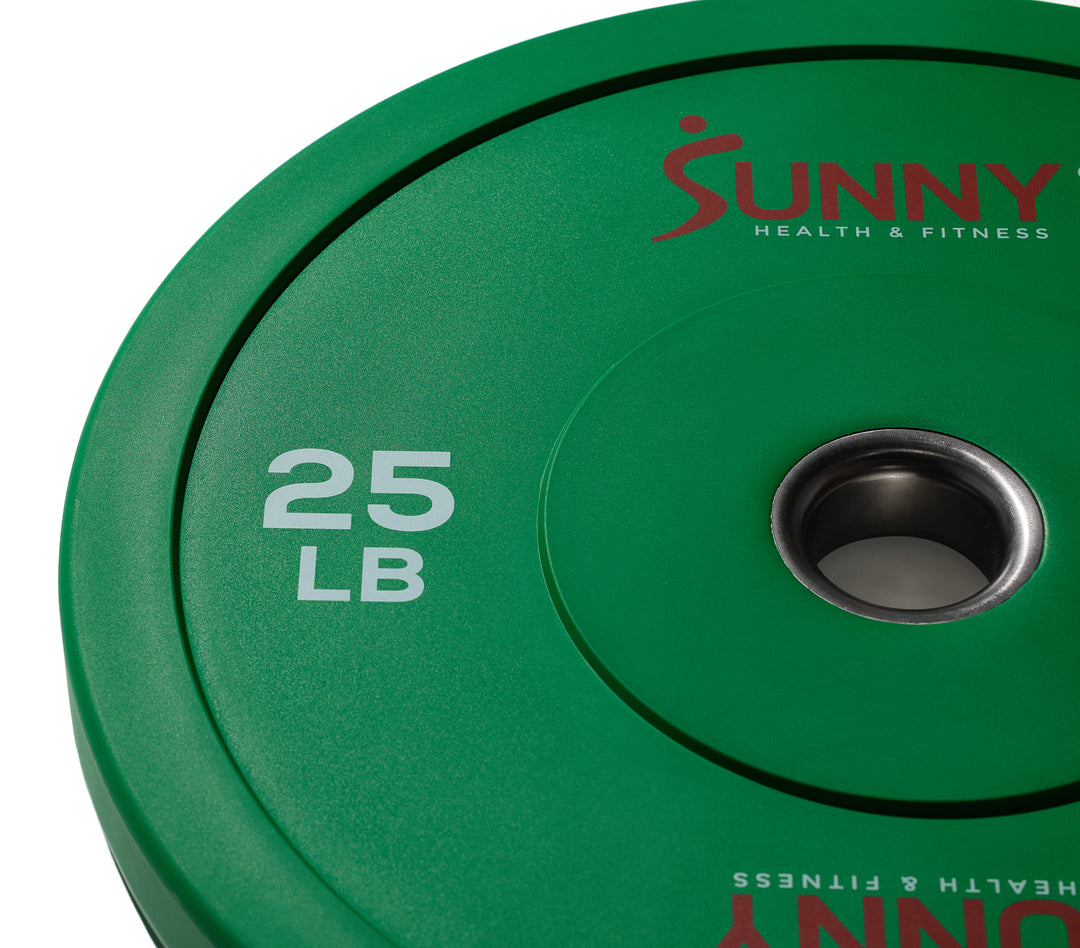 Par de Discos de peso olímpicos de goma 25 LB Sunny Health & Fitness